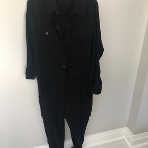 100% Silk Navy Cargo Jumper